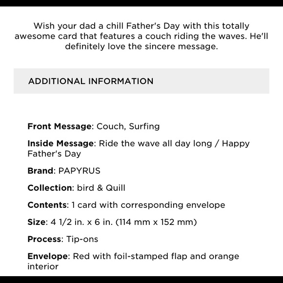 ⚡️5/$30⚡️Papyrus couch surfing, Father’s Day card - Picture 8 of 8